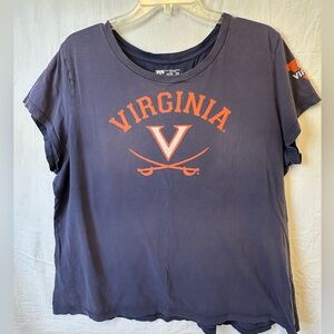 University of Virginia Cavaliers Graphic Tee UVA Logo Shirt 2X Navy